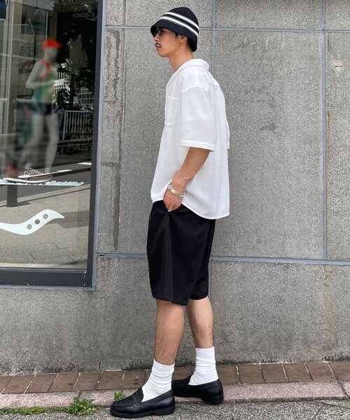 CIAOPANIC（チャオパニック）の「ハーフスリーブメッシュシャツ（シャツ/ブラウス・メンズ・ブラック/ホワイト・MEDIUM/LARGE）」の8枚目の写真