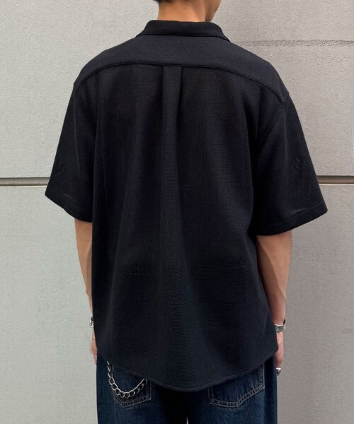 CIAOPANIC（チャオパニック）の「ハーフスリーブメッシュシャツ（シャツ/ブラウス・メンズ・ブラック/ホワイト・MEDIUM/LARGE）」の19枚目の写真