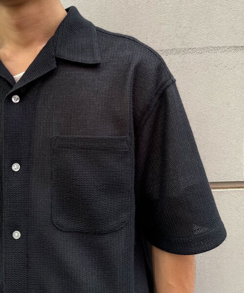 CIAOPANIC（チャオパニック）の「ハーフスリーブメッシュシャツ（シャツ/ブラウス・メンズ・ブラック/ホワイト・MEDIUM/LARGE）」の21枚目の写真