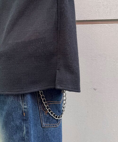 CIAOPANIC（チャオパニック）の「ハーフスリーブメッシュシャツ（シャツ/ブラウス・メンズ・ブラック/ホワイト・MEDIUM/LARGE）」の22枚目の写真