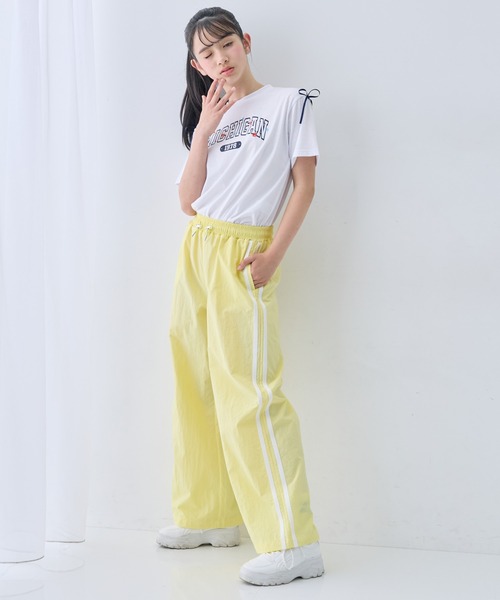 Amourire girl(アムリールガール)の「カラーナイロンパンツ カラーパンツ ロングパンツ シャカシャカ(その他パンツ・キッズ・ピンク/サックスブルー/イエロー・160cm/140cm/130cm/150cm)」の14枚目の写真
