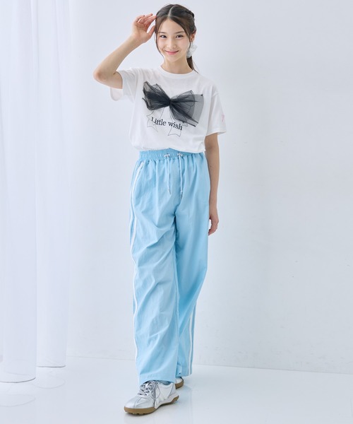 Amourire girl(アムリールガール)の「カラーナイロンパンツ カラーパンツ ロングパンツ シャカシャカ(その他パンツ・キッズ・ピンク/サックスブルー/イエロー・160cm/140cm/130cm/150cm)」の22枚目の写真