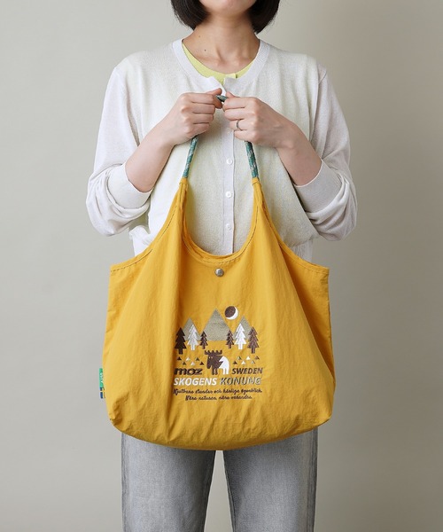 moz(モズ)の「【moz(モズ)】軽量 収納力 しっかり お買い物 にも 刺繍 マルシェバッグ ZUPS-01(ショルダーバッグ・レディース・マスタード/ブラック/ライトグリーン/グレイッシュブルー/ライトグレー/ホワイト・ONE SIZE)」の14枚目の写真