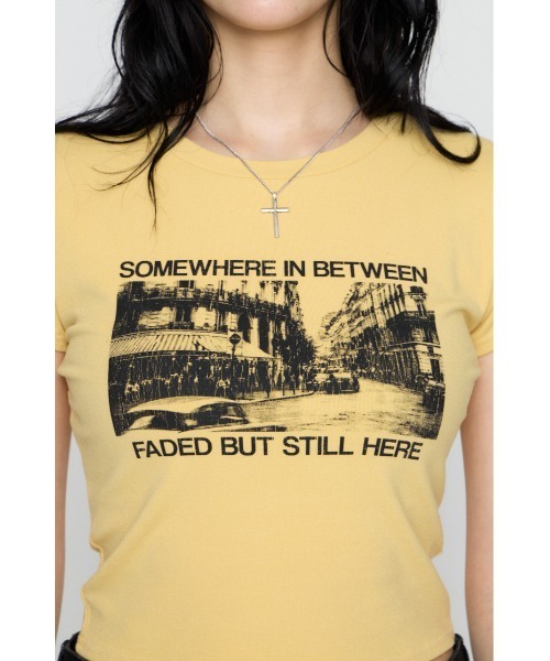 LAGUA GEM(ラグアジェム)の「PHOTO PRINT CUT Tシャツ(Tシャツ/カットソー・レディース・イエロー/ホワイト/杢グレー・FREE)」の17枚目の写真
