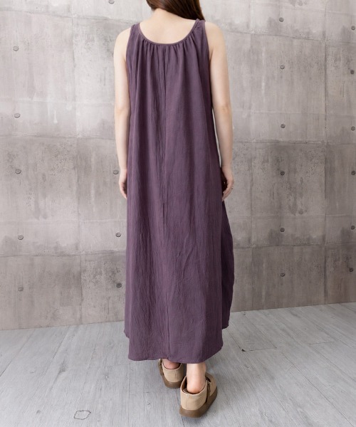 Miniministore(ミニミニストア)の「ロングワンピース リネン風Aラインワンピ(ワンピース・レディース・ブルーグリーン/パープル/ブラック/イエロー・FREE)」の13枚目の写真