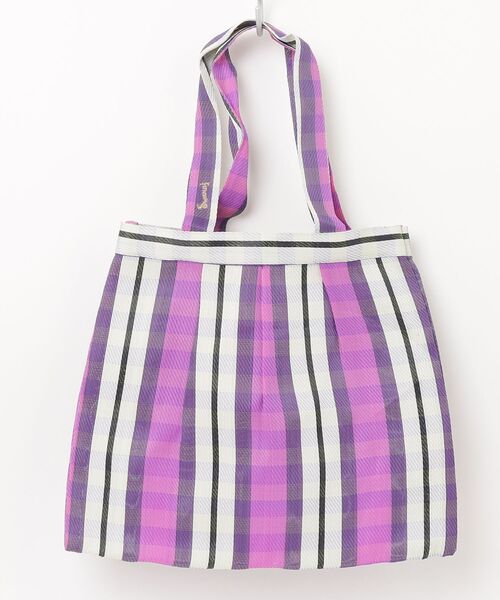 MAISON mou（メゾンムー）の「【Swaraj/スワラージ】タックチュールTOTE（トートバッグ・レディース・ブラック/パープル/オレンジ/グリーン・FREE）」の4枚目の写真