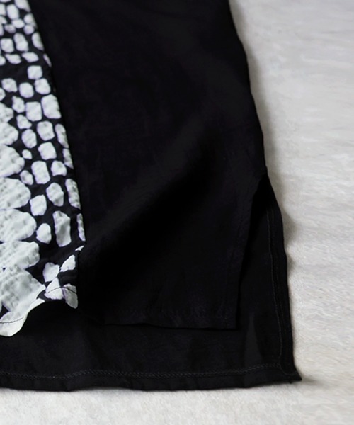 antiqua(アンティカ)の「コクーンシルエット 立体柄 配色 ワンピース(ワンピース・レディース・ブラック・ONESIZE)」の11枚目の写真
