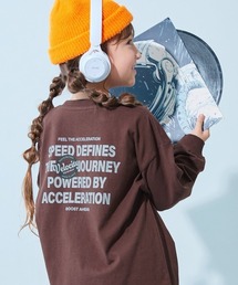 devirock（デビロック）の「綿100% デビラボ BIGシルエット プリント袖リブ 長袖Tシャツ（Tシャツ/カットソー）」