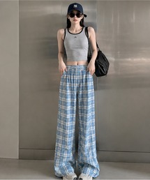 Chiina（チーナ）の「【Chiina】ルーズシルエット チェックワイドパンツ（その他パンツ）」