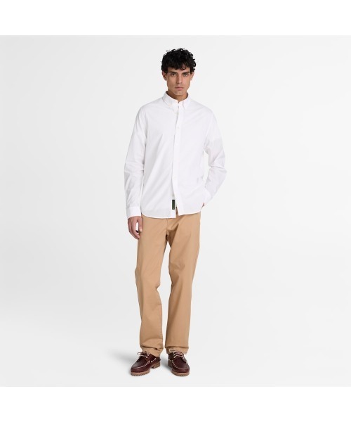 Timberland(ティンバーランド)の「長袖 ポプリン シャツ メンズ(シャツ/ブラウス・メンズ・ホワイト・MEDIUM/LARGE/XX-LARGE/X-LARGE)」の2枚目の写真