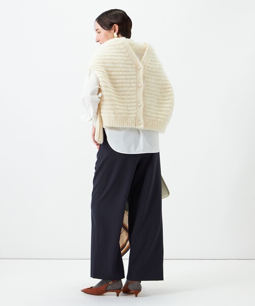 NOLLEY’S(ノーリーズ)の「ウォッシャブルシャンブレーツイルワイドパンツ(その他パンツ・レディース・ベージュ/ブラック/ブラウン/ミント・38/36/34)」の7枚目の写真