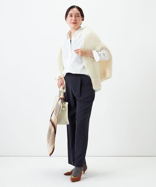 NOLLEY’S(ノーリーズ)の「ウォッシャブルシャンブレーツイルワイドパンツ(その他パンツ・レディース・ベージュ/ブラック/ブラウン/ミント・38/36/34)」の9枚目の写真