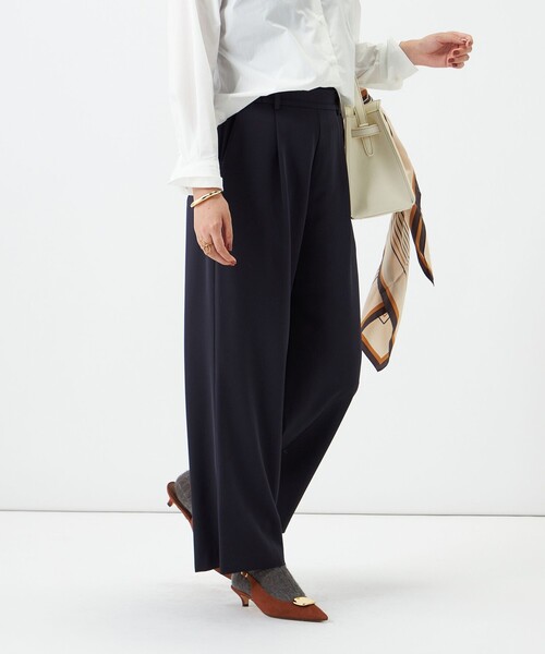 NOLLEY’S(ノーリーズ)の「ウォッシャブルシャンブレーツイルワイドパンツ(その他パンツ・レディース・ベージュ/ブラック/ブラウン/ミント・38/36/34)」の13枚目の写真