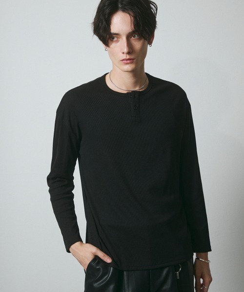 DAZE（デイズ）の「サーマル ヘンリーネック ロングスリーブTシャツ（Tシャツ/カットソー・メンズ・グレー/ブラック・SMALL/MEDIUM/LARGE/X-LARGE）」の15枚目の写真
