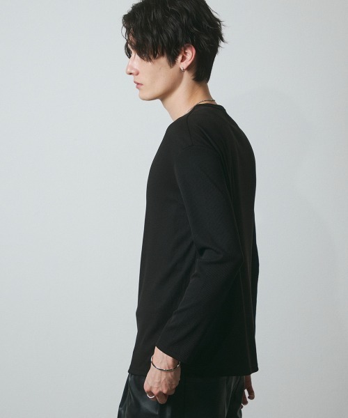 DAZE（デイズ）の「サーマル ヘンリーネック ロングスリーブTシャツ（Tシャツ/カットソー・メンズ・グレー/ブラック・SMALL/MEDIUM/LARGE/X-LARGE）」の19枚目の写真