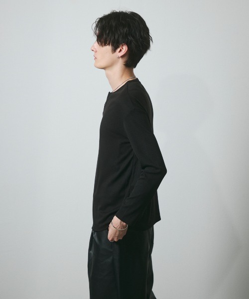 DAZE（デイズ）の「サーマル ヘンリーネック ロングスリーブTシャツ（Tシャツ/カットソー・メンズ・グレー/ブラック・SMALL/MEDIUM/LARGE/X-LARGE）」の20枚目の写真