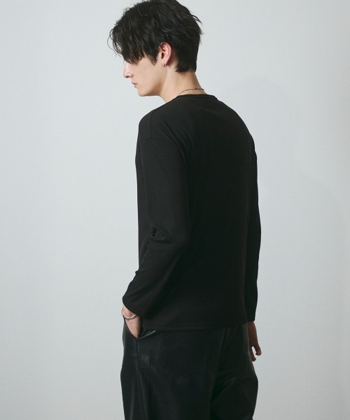 DAZE（デイズ）の「サーマル ヘンリーネック ロングスリーブTシャツ（Tシャツ/カットソー・メンズ・グレー/ブラック・SMALL/MEDIUM/LARGE/X-LARGE）」の21枚目の写真