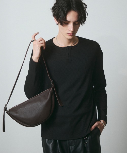 DAZE（デイズ）の「サーマル ヘンリーネック ロングスリーブTシャツ（Tシャツ/カットソー・メンズ・グレー/ブラック・SMALL/MEDIUM/LARGE/X-LARGE）」の5枚目の写真