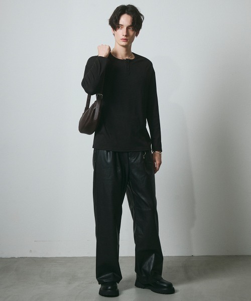 DAZE（デイズ）の「サーマル ヘンリーネック ロングスリーブTシャツ（Tシャツ/カットソー・メンズ・グレー/ブラック・SMALL/MEDIUM/LARGE/X-LARGE）」の10枚目の写真
