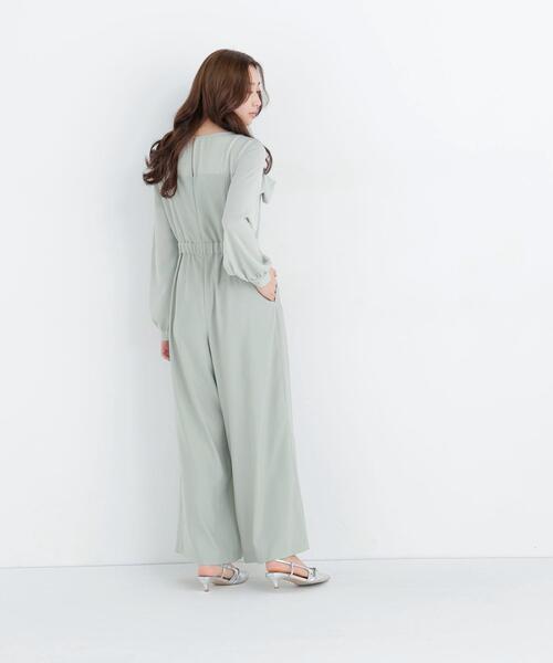 NATURAL BEAUTY BASIC(ナチュラルビューティーベーシック)の「ボリュームフリルオールインワン(サロペット/オーバーオール・レディース・ネイビー/ライトグリーン・フリ-)」の19枚目の写真