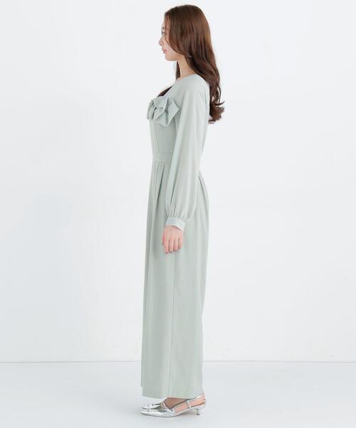 NATURAL BEAUTY BASIC(ナチュラルビューティーベーシック)の「ボリュームフリルオールインワン(サロペット/オーバーオール・レディース・ネイビー/ライトグリーン・フリ-)」の22枚目の写真