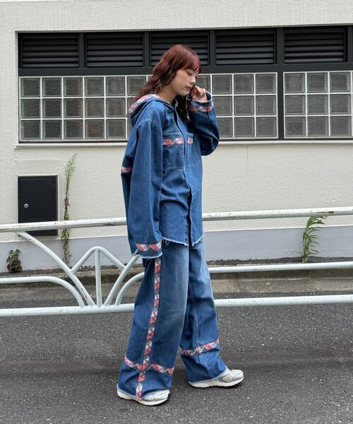 SOUNDSGOOOOD(サウンズグッド)の「【SOUNDS GOOOOD 】チロリアンテープデニムシャツ(シャツ/ブラウス・メンズ・ブラック/ブルー・ONE SIZE)」の11枚目の写真