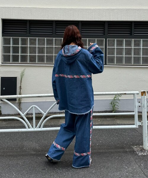 SOUNDSGOOOOD(サウンズグッド)の「【SOUNDS GOOOOD 】チロリアンテープデニムシャツ(シャツ/ブラウス・メンズ・ブラック/ブルー・ONE SIZE)」の12枚目の写真