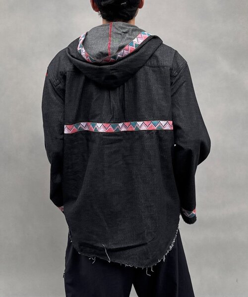 SOUNDSGOOOOD(サウンズグッド)の「【SOUNDS GOOOOD 】チロリアンテープデニムシャツ(シャツ/ブラウス・メンズ・ブラック/ブルー・ONE SIZE)」の15枚目の写真