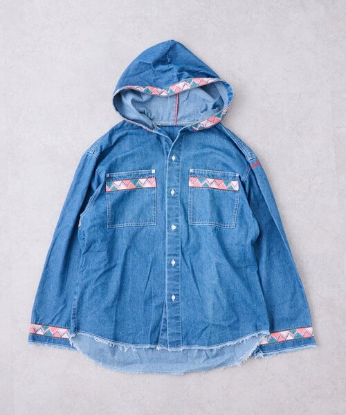 SOUNDSGOOOOD(サウンズグッド)の「【SOUNDS GOOOOD 】チロリアンテープデニムシャツ(シャツ/ブラウス・メンズ・ブラック/ブルー・ONE SIZE)」の20枚目の写真