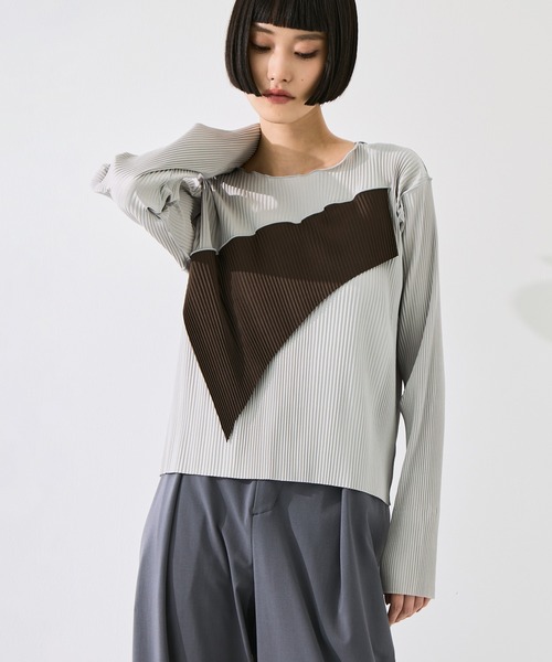 kotohayokozawa(コトハヨコザワ)の「【kotohayokozawa/コトハヨコザワ】todo WAVE TOP *LONG SLEEVE/todoウェーブトップロングスリーブ(Tシャツ/カットソー・レディース・ブラック/ブラウン/グレー・FREE)」の3枚目の写真