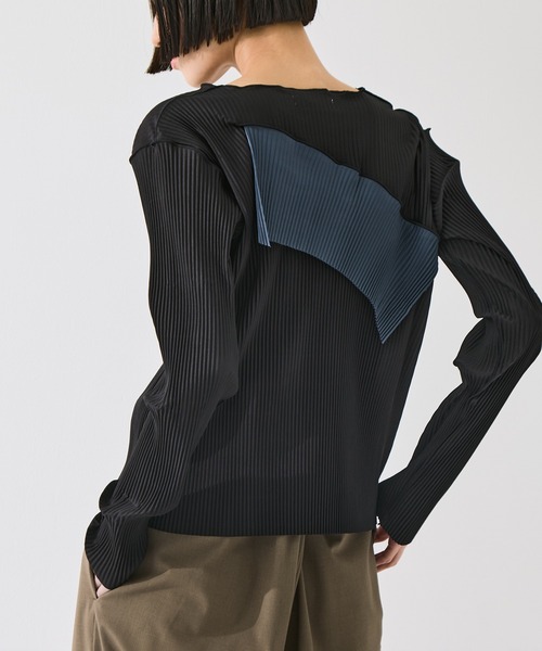 kotohayokozawa(コトハヨコザワ)の「【kotohayokozawa/コトハヨコザワ】todo WAVE TOP *LONG SLEEVE/todoウェーブトップロングスリーブ(Tシャツ/カットソー・レディース・ブラック/ブラウン/グレー・FREE)」の2枚目の写真