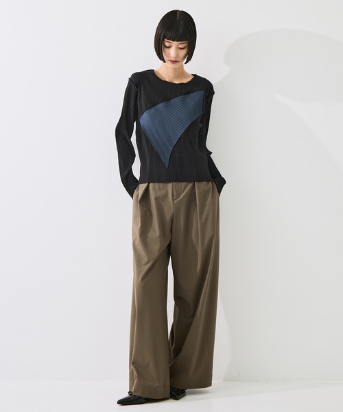 kotohayokozawa(コトハヨコザワ)の「【kotohayokozawa/コトハヨコザワ】todo WAVE TOP *LONG SLEEVE/todoウェーブトップロングスリーブ(Tシャツ/カットソー・レディース・ブラック/ブラウン/グレー・FREE)」の9枚目の写真