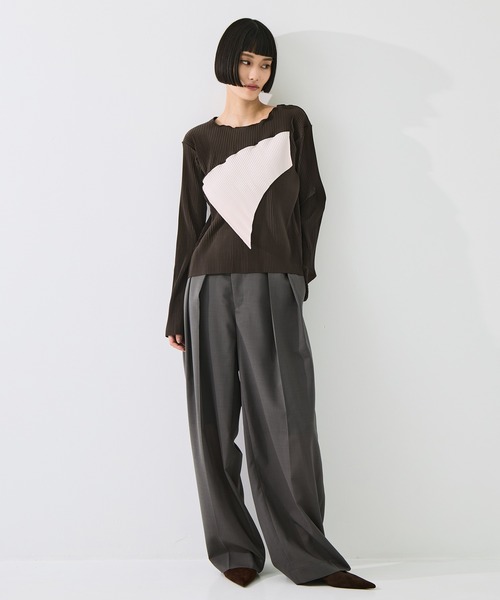 kotohayokozawa(コトハヨコザワ)の「【kotohayokozawa/コトハヨコザワ】todo WAVE TOP *LONG SLEEVE/todoウェーブトップロングスリーブ(Tシャツ/カットソー・レディース・ブラック/ブラウン/グレー・FREE)」の14枚目の写真
