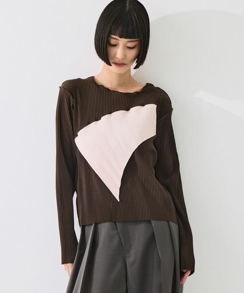 kotohayokozawa(コトハヨコザワ)の「【kotohayokozawa/コトハヨコザワ】todo WAVE TOP *LONG SLEEVE/todoウェーブトップロングスリーブ(Tシャツ/カットソー・レディース・ブラック/ブラウン/グレー・FREE)」の16枚目の写真