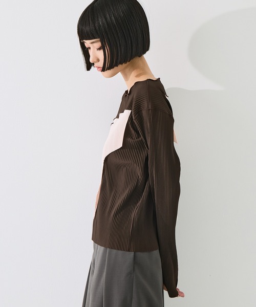 kotohayokozawa(コトハヨコザワ)の「【kotohayokozawa/コトハヨコザワ】todo WAVE TOP *LONG SLEEVE/todoウェーブトップロングスリーブ(Tシャツ/カットソー・レディース・ブラック/ブラウン/グレー・FREE)」の17枚目の写真