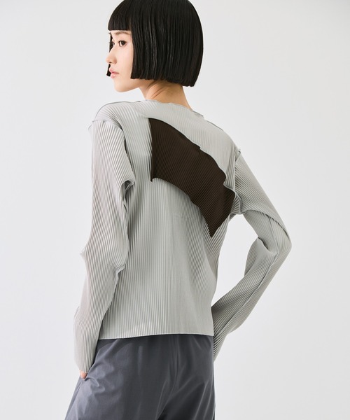 kotohayokozawa(コトハヨコザワ)の「【kotohayokozawa/コトハヨコザワ】todo WAVE TOP *LONG SLEEVE/todoウェーブトップロングスリーブ(Tシャツ/カットソー・レディース・ブラック/ブラウン/グレー・FREE)」の8枚目の写真