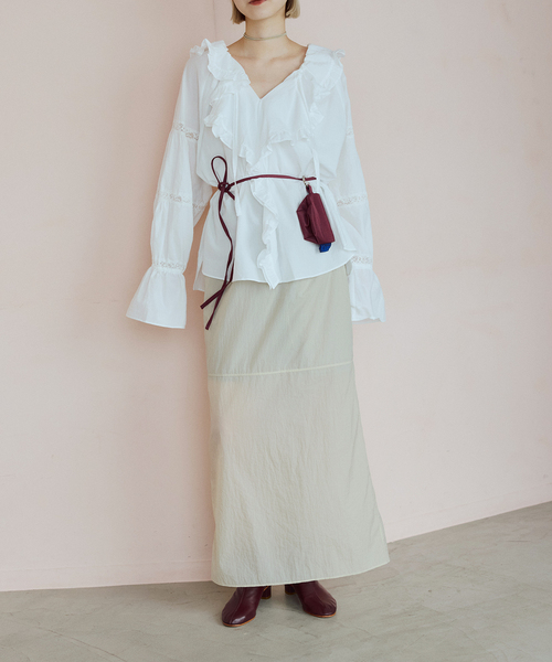 IENA LA BOUCLE(イエナラブークル)の「IENA LA BOUCLE シアーナイロンスカート(スカート・レディース・ベージュ・36/38)」の21枚目の写真