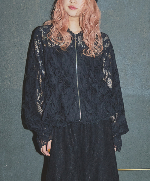 JOURNAL STANDARD(ジャーナルスタンダード)の「【SALLY VINTAGE × JOURNAL STANDARD】SALLY LACE FOODY(その他アウター・レディース・ブラック/ホワイト・FREE)」の1枚目の写真