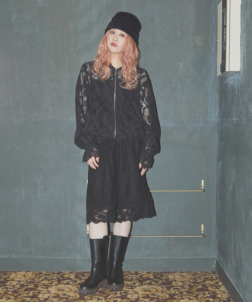 JOURNAL STANDARD(ジャーナルスタンダード)の「【SALLY VINTAGE × JOURNAL STANDARD】SALLY LACE FOODY(その他アウター・レディース・ブラック/ホワイト・FREE)」の3枚目の写真