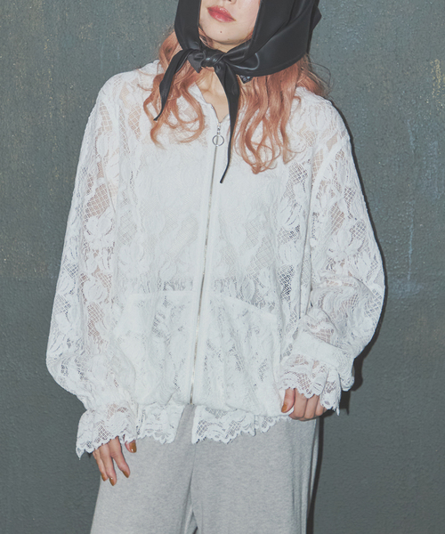 JOURNAL STANDARD(ジャーナルスタンダード)の「【SALLY VINTAGE × JOURNAL STANDARD】SALLY LACE FOODY(その他アウター・レディース・ブラック/ホワイト・FREE)」の9枚目の写真