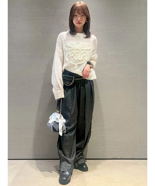 FURFUR(ファーファー)の「イージーワイドフリルパンツ(その他パンツ・レディース・ブラック/グレー/ベージュ・F)」の10枚目の写真