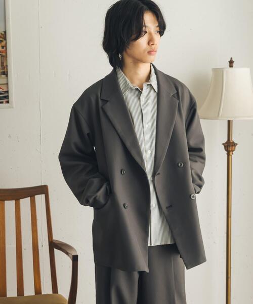 SENSE OF PLACE by URBAN RESEARCH(センスオブプレイスバイアーバンリサーチ)の「『イージーケア/撥水/静電気防止』SKINProofテーラードジャケット(その他アウター・メンズ・ブラウン/ネイビー/ブルー・MEDIUM/LARGE)」の20枚目の写真