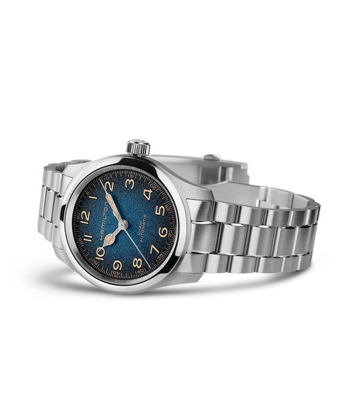 HAMILTON（ハミルトン）の「HAMILTON [ハミルトン] 腕時計 Khaki Field （カーキ フィールド） Murph 自動巻き 38MM ブルー×シルバー（アナログ腕時計・メンズ・ブルー・FREE）」の3枚目の写真