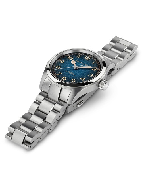HAMILTON（ハミルトン）の「HAMILTON [ハミルトン] 腕時計 Khaki Field （カーキ フィールド） Murph 自動巻き 38MM ブルー×シルバー（アナログ腕時計・メンズ・ブルー・FREE）」の4枚目の写真