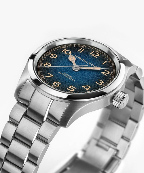 HAMILTON（ハミルトン）の「HAMILTON [ハミルトン] 腕時計 Khaki Field （カーキ フィールド） Murph 自動巻き 38MM ブルー×シルバー（アナログ腕時計・メンズ・ブルー・FREE）」の6枚目の写真