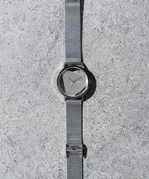 KLON（クローン）の「KLON INVISIBLE UNIVERSAL SHAPES [triangle] 38mm - MESH STRAP -（アナログ腕時計・メンズ・ブラック/シルバー・FREE）」の6枚目の写真