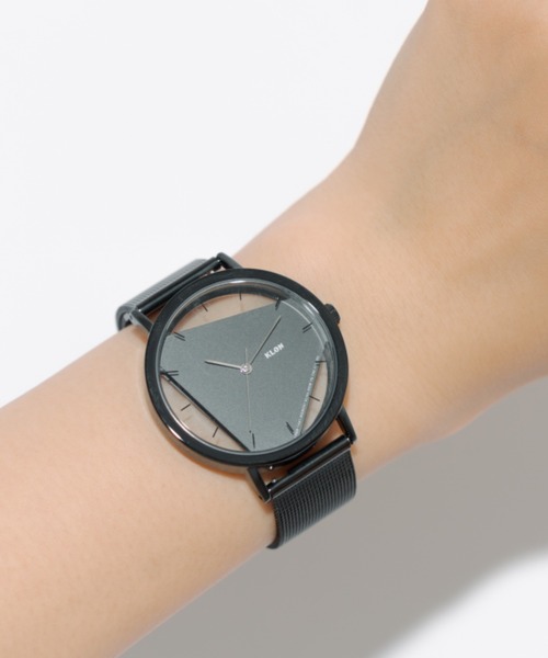 KLON（クローン）の「KLON INVISIBLE UNIVERSAL SHAPES [triangle] 38mm - MESH STRAP -（アナログ腕時計・メンズ・ブラック/シルバー・FREE）」の15枚目の写真