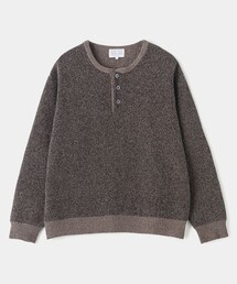 ジャガードモール ヘンリーネックニット