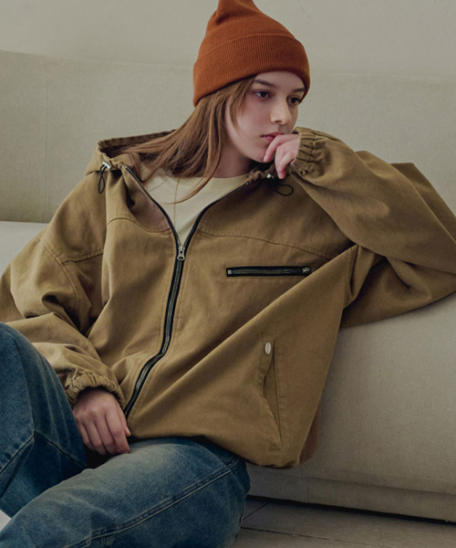 SLOWLOLLI(スローローリ)の「Vela hood jacket_2 Colors(その他アウター・レディース・ベージュ/チャコール・FREE)」の7枚目の写真