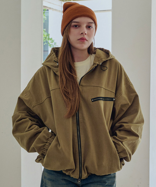 SLOWLOLLI(スローローリ)の「Vela hood jacket_2 Colors(その他アウター・レディース・ベージュ/チャコール・FREE)」の8枚目の写真